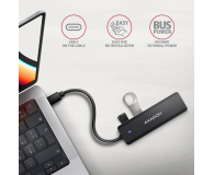 Axagon HUE-C1C, 4x USB 5Gbps TRAVEL hub, USB-C, USB-C - 1353427 - zdjęcie 4
